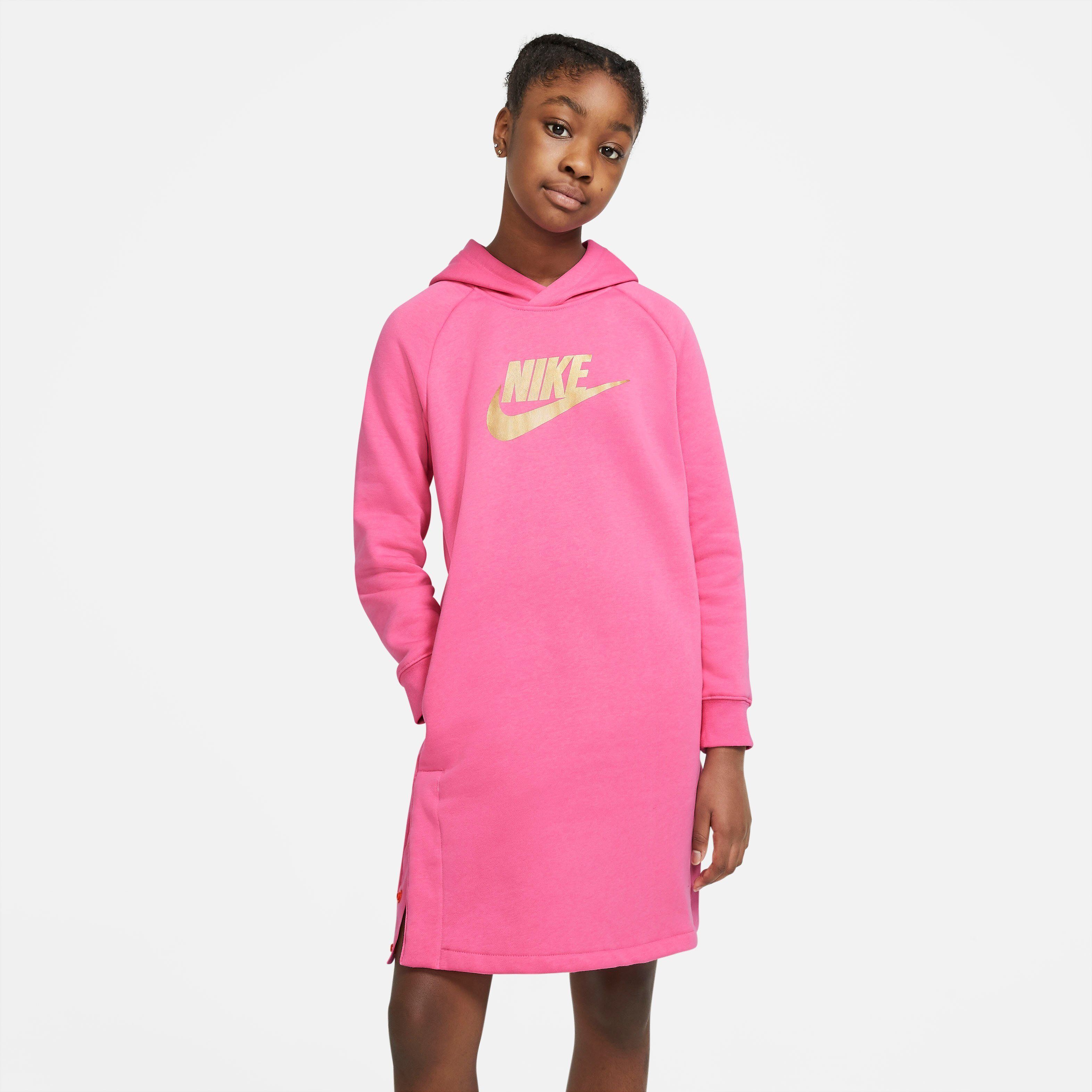 Nike Sportswear Sweatkleid »GIRLS SHINE HOOD DRESS«, rosa