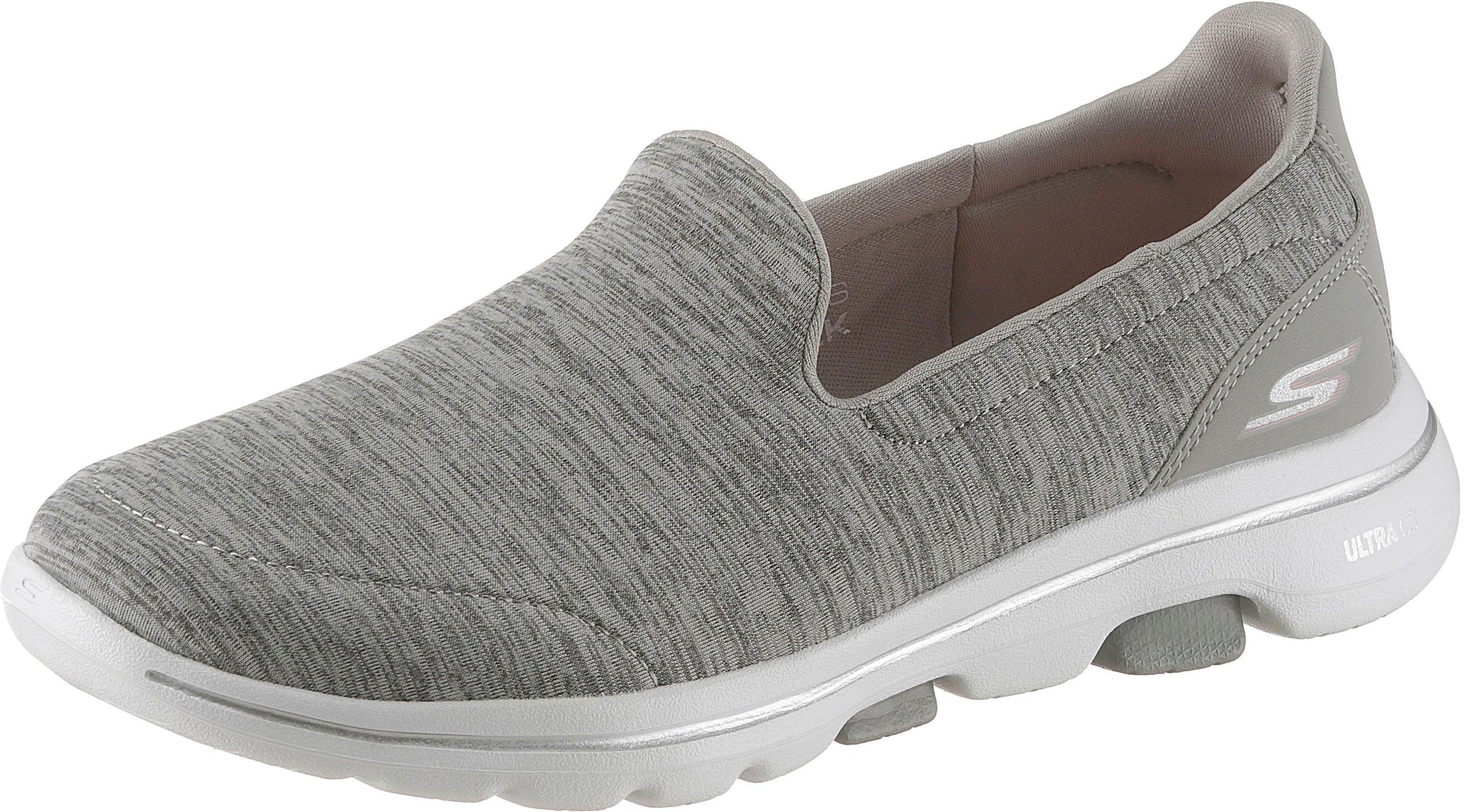 Skechers »Go Walk 5 - Honor« Slipper mit Comfort Pillar Technology, grau-meliert