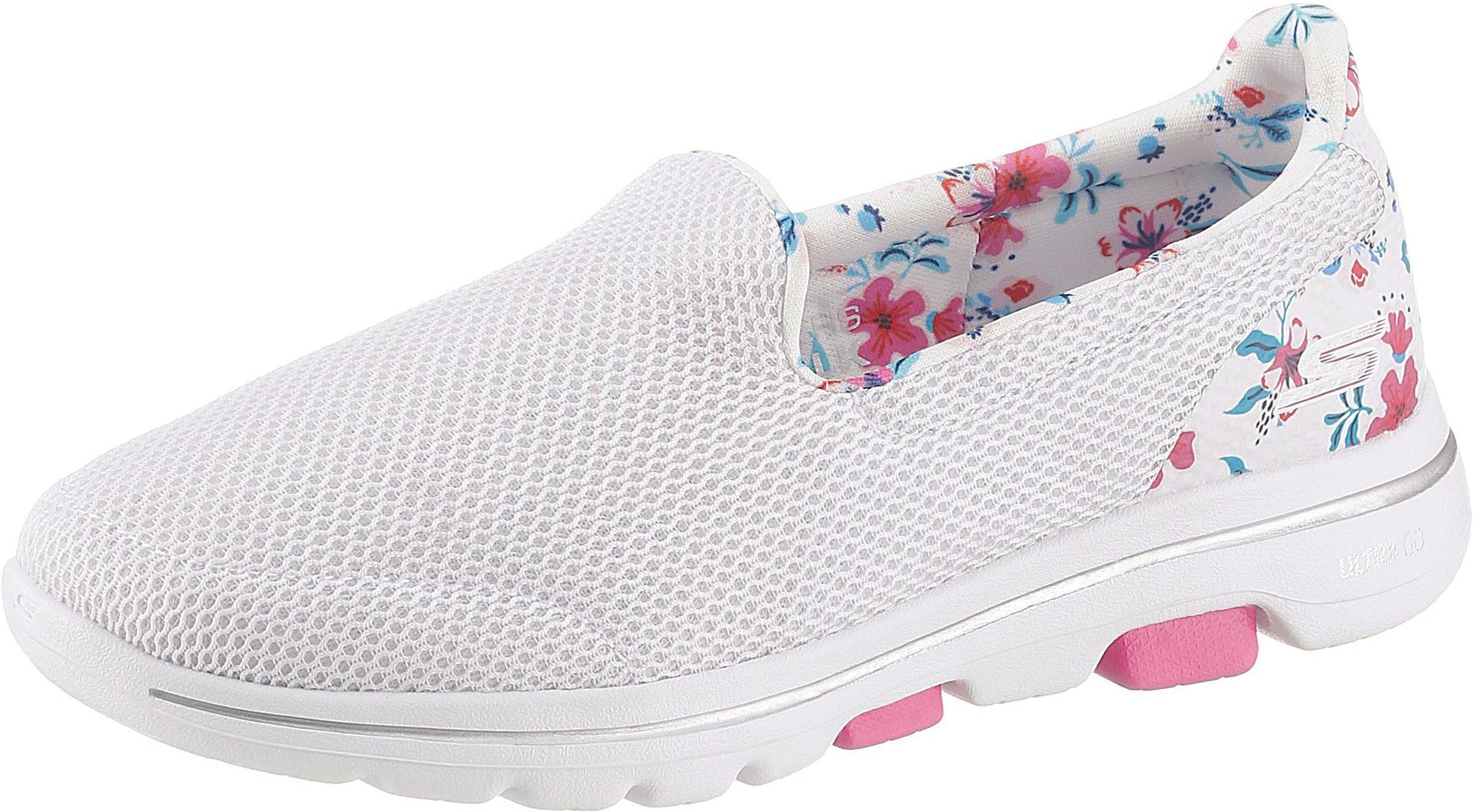 Skechers »Go Walk 5« Slip-On Sneaker mit Blumenprint