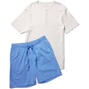 Tchibo - Shorty-Pyjama-Set - Herren - Gr. L - weiß/gestreift - weiß Tchibo - Shorty-Pyjama-Set - Herren - Gr. L - weiß/gestreift - weiß