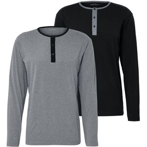 Tchibo - 2 Pyjama-Shirts - Herren - Gr. M - schwarz - schwarz Tchibo - 2 Pyjama-Shirts - Herren - Gr. M - schwarz - schwarz