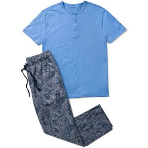 Tchibo - Pyjama-Set mit gewebter Hose - Herren - Gr. S - dunkelblau/paisley - dunkelblau Tchibo - Pyjama-Set mit gewebter Hose - Herren - Gr. S - dunkelblau/paisley - dunkelblau