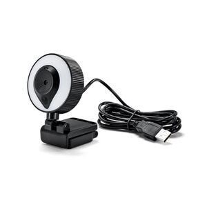 Tchibo Webcam mit integriertem Licht und Mikrofon - Schwarz - unisex