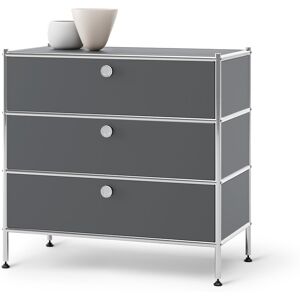 Tchibo - Kommode Metall »Cn3« mit 3 Schubladen - 77x40x73,5cm - chrom - Stahl / Aluminium / Kunststoff - chrom Tchibo - Kommode Metall »Cn3« mit 3 Schubladen - 77x40x73,5cm - chrom - Stahl / Aluminium / Kunststoff - chrom