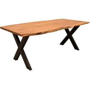 deVries Esstisch »Catania« - 200x90x77cm - schwarz - Akazienholz / Metall - schwarz deVries Esstisch »Catania« - 200x90x77cm - schwarz - Akazienholz / Metall - schwarz