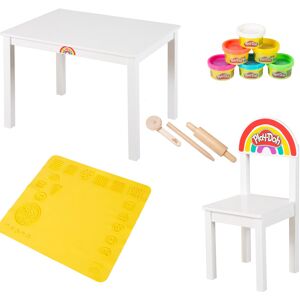 roba x Play-Doh Sitzgruppen-Set - 30,5x29x59cm - weiß - Holz / Holz - weiß roba x Play-Doh Sitzgruppen-Set - 30,5x29x59cm - weiß - Holz / Holz - weiß