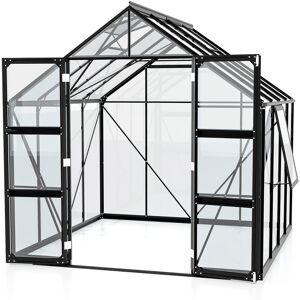 Vitavia Gewächshaus Olymp 6 - 257x261x260cm - schwarz - Aluminium / Glas - schwarz Vitavia Gewächshaus Olymp 6 - 257x261x260cm - schwarz - Aluminium / Glas - schwarz