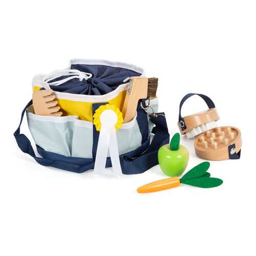 Tchibo small foot Spielzeug-Pferdepflege-Set mit Tasche - blau - unisex