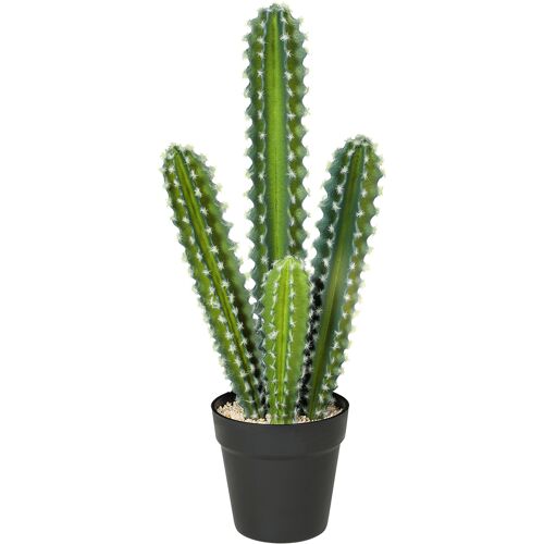 HOMCOM Kunstpflanze Kaktus Pflanzen 53 cm künstliche Pflanzen im Topf, Säulenkaktus Fake Plant wie echt für Zuhause, Büro, Einweihungsgeschenke, Dekoration Aosom