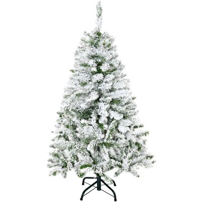HOMCOM Künstlicher Weihnachtsbaum 120 cm künstlich Kiefernbaum mit Schnee, 200 Spitzen Christbaum Weihnachtsdeko inkl. Metallständer für drinnen Aosom HOMCOM Künstlicher Weihnachtsbaum 120 cm künstlich Kiefernbaum mit Schnee, 200 Spitzen Christbaum Weihnachtsdeko inkl. Metallständer für drinnen Aosom