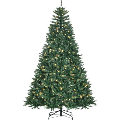 HOMCOM künstlicher Weihnachtsbaum, 210 cm Christbaum mit 2154 Spitzen, 700 LED-Leuchte, rutschfesten Metallständer, für Indoor, Weihnachten Deko, Grün Aosom HOMCOM künstlicher Weihnachtsbaum, 210 cm Christbaum mit 2154 Spitzen, 700 LED-Leuchte, rutschfesten Metallständer, für Indoor, Weihnachten Deko, Grün Aosom