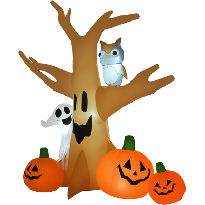 HOMCOM Halloween Aufblasbares Spukgespenst Luftfigur Aufleuchtend Deko 120/ 240 cm (Aufblasbarer Spukbaum) Aosom HOMCOM Halloween Aufblasbares Spukgespenst Luftfigur Aufleuchtend Deko 120/ 240 cm (Aufblasbarer Spukbaum) Aosom