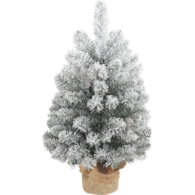 HOMCOM Mini Künstlicher Weihnachtsbaum 60 cm Tannenbaum künstlich mit Schnee, 72 Spitzen 6 Tannenzapfen Zementbasis Christbaum Weihnachtsdeko für drinnen Büro Wohnzimmer Aosom HOMCOM Mini Künstlicher Weihnachtsbaum 60 cm Tannenbaum künstlich mit Schnee, 72 Spitzen 6 Tannenzapfen Zementbasis Christbaum Weihnachtsdeko für drinnen Büro Wohnzimmer Aosom