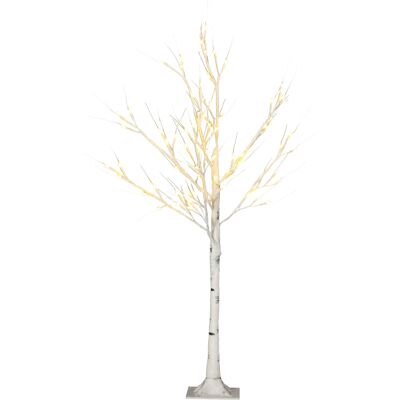 HOMCOM Kunstbaum 120 cm Birkenbaum mit LED Beleuchtung Weihnachtsbaum Lichterbaum in Warmweiß für festliche Weihnachtsdeko Aosom.de HOMCOM Kunstbaum 120 cm Birkenbaum mit LED Beleuchtung Weihnachtsbaum Lichterbaum in Warmweiß für festliche Weihnachtsdeko Aosom.de