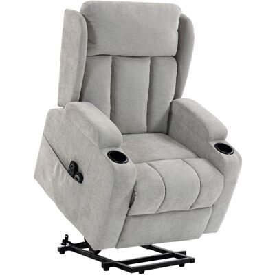HOMCOM Elektrischer Aufstehsessel mit Vibrationsmassage und Heizung, Elektrischer Relaxsessel aus Chenille, Klappbares Kopfteil, Neigbare Rückenlehne, Taschenfeder-Sitz, Becherhalter, Fernbedienung, Grau Aosom HOMCOM Elektrischer Aufstehsessel mit Vibrationsmassage und Heizung, Elektrischer Relaxsessel aus Chenille, Klappbares Kopfteil, Neigbare Rückenlehne, Taschenfeder-Sitz, Becherhalter, Fernbedienung, Grau Aosom