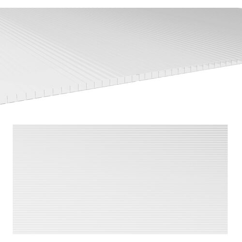 Outsunny 14 Polycarbonat-Wabenpaneelen 4 mm, UV-beständig, anpassbar, transparent, Maße eines Panels 121L x 61B cm Aosom