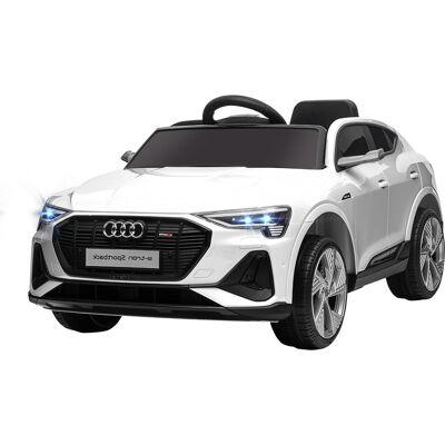 HOMCOM Elektro Kinderauto 12V Elektrofahrzeug Audi E-tron Elektroauto mit Fernbedienung, Sicherheitsgurt, Musik (MP3/USB/TF), Kinderfahrzeug für Kinder 3-5 Jahre, 3-5 km/h, Weiß Aosom HOMCOM Elektro Kinderauto 12V Elektrofahrzeug Audi E-tron Elektroauto mit Fernbedienung, Sicherheitsgurt, Musik (MP3/USB/TF), Kinderfahrzeug für Kinder 3-5 Jahre, 3-5 km/h, Weiß Aosom