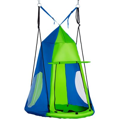 Outsunny Nestschaukel Zelt Ø100cm für Kinder, Tür/Fenster, max. 200kg, runde Schaukel für Garten & Spielplatz Aosom.de Outsunny Nestschaukel Zelt Ø100cm für Kinder, Tür/Fenster, max. 200kg, runde Schaukel für Garten & Spielplatz Aosom.de