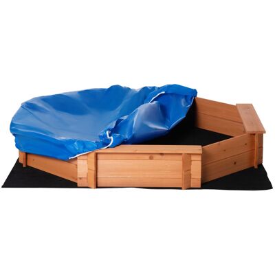 Outsunny Sandkasten 8-eckig mit Abdeckung aus Massivholz, bodenloses Design für Kinder 3-8 Jahre, 139,5 x 139,5 x 21,5 cm Aosom.de Outsunny Sandkasten 8-eckig mit Abdeckung aus Massivholz, bodenloses Design für Kinder 3-8 Jahre, 139,5 x 139,5 x 21,5 cm Aosom.de