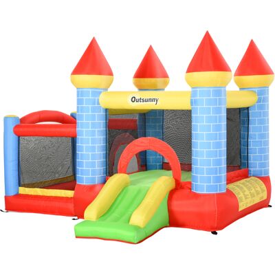 Outsunny Aufblasbares Schloss mit Rutsche und Pool - Kinder 3-8 Outsunny Aufblasbares Schloss mit Rutsche und Pool - Kinder 3-8