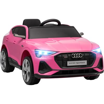 HOMCOM Elektro Kinderauto 12V Elektrofahrzeug Audi E-tron Elektroauto mit Fernbedienung, Sicherheitsgurt, Musik (MP3/USB/TF), Kinderfahrzeug für Kinder 3-5 Jahre, 3-5 km/h, Rosa Aosom HOMCOM Elektro Kinderauto 12V Elektrofahrzeug Audi E-tron Elektroauto mit Fernbedienung, Sicherheitsgurt, Musik (MP3/USB/TF), Kinderfahrzeug für Kinder 3-5 Jahre, 3-5 km/h, Rosa Aosom