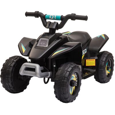 HOMCOM Kinder Quad Elektro 6V Kinderquad mit Vorwärts-, Rückwärtsfunktion Breite Reifen, Elektro-Quad für Kinder 1,5-3 Jahre Max. Belastung 20 kg Schwarz Aosom HOMCOM Kinder Quad Elektro 6V Kinderquad mit Vorwärts-, Rückwärtsfunktion Breite Reifen, Elektro-Quad für Kinder 1,5-3 Jahre Max. Belastung 20 kg Schwarz Aosom