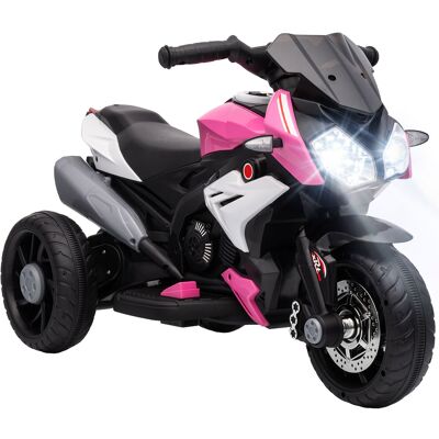 HOMCOM Elektro Kindermotorrad Elektromotorrad mit Musik, Scheinwerfer, Kindermotorrad 3 km/h, für Kinder von 3-5 Jahren, max. 25 kg, Rosa+Weiß Aosom HOMCOM Elektro Kindermotorrad Elektromotorrad mit Musik, Scheinwerfer, Kindermotorrad 3 km/h, für Kinder von 3-5 Jahren, max. 25 kg, Rosa+Weiß Aosom