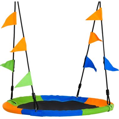 Outsunny Ø100 cm Nestschaukel bis 80 kg, Tellerschaukel, Kinderschaukel, Gartenschaukel Aosom.de Outsunny Ø100 cm Nestschaukel bis 80 kg, Tellerschaukel, Kinderschaukel, Gartenschaukel Aosom.de