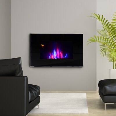 HOMCOM Elektrokamin LED Fernbedienung - 1000/2000W - Schwarz - Electric fireplace HOMCOM Elektrokamin LED Fernbedienung - 1000/2000W - Schwarz - Electric fireplace