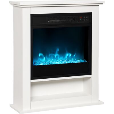 HOMCOM Elektrokamin Standkamin mit Heizung, Flammeneffekt, 9 Flammenfarben und 5 Helligkeitsstufen, 1800W Elektrischer Kamin mit Reagl, Fernbedienung, Timer, Thermostat Weiß Aosom HOMCOM Elektrokamin Standkamin mit Heizung, Flammeneffekt, 9 Flammenfarben und 5 Helligkeitsstufen, 1800W Elektrischer Kamin mit Reagl, Fernbedienung, Timer, Thermostat Weiß Aosom