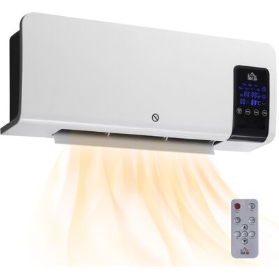 HOMCOM Heizlüfter zur Wandmontage 2000W Keramik-Wandheizung mit Fernbedienung, 3 Betriebsmodi, LED-Display, Wandheizgerät mit 12h Timer, Schnellheizer für Wohnzimmer, Schlafzimmer, Badezimmer Büro Aosom HOMCOM Heizlüfter zur Wandmontage 2000W Keramik-Wandheizung mit Fernbedienung, 3 Betriebsmodi, LED-Display, Wandheizgerät mit 12h Timer, Schnellheizer für Wohnzimmer, Schlafzimmer, Badezimmer Büro Aosom