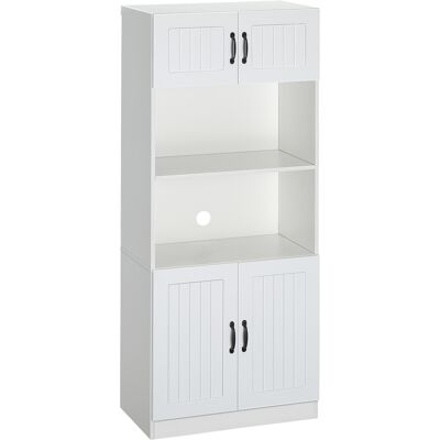 HOMCOM Küchenschrank - 2 Regale, verstellbar, Mikrowellenregal HOMCOM Küchenschrank - 2 Regale, verstellbar, Mikrowellenregal