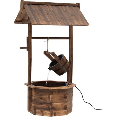 Outsunny Gartenbrunnen Zierbrunnen Wasserfall massiv aus Holz 68 x 57 x 118 cm regulierbar in Braun für Garten & Terrasse Aosom.de Outsunny Gartenbrunnen Zierbrunnen Wasserfall massiv aus Holz 68 x 57 x 118 cm regulierbar in Braun für Garten & Terrasse Aosom.de