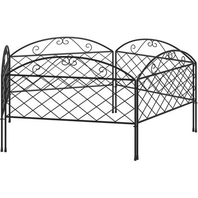 Outsunny - 5-Panel Fence - 3.05m - Pulverbeschichtet - Fence Outsunny - 5-Panel Fence - 3.05m - Pulverbeschichtet - Fence