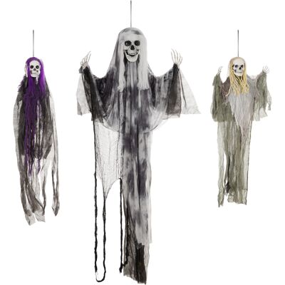 HOMCOM 3er-Set Halloween Dekoration 90/110/200cm Hängendes Skelett mit verstellbare Arme, Haustür Deko, Spukhaus-Requisite in Lebensgröße, für Hof Rasen, Garten, Party Aosom HOMCOM 3er-Set Halloween Dekoration 90/110/200cm Hängendes Skelett mit verstellbare Arme, Haustür Deko, Spukhaus-Requisite in Lebensgröße, für Hof Rasen, Garten, Party Aosom