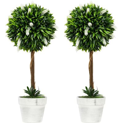 HOMCOM - Lavendel 60cm - 2er-Set - Innen/Außen - Künstliche Pflanze HOMCOM - Lavendel 60cm - 2er-Set - Innen/Außen - Künstliche Pflanze
