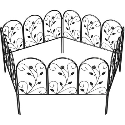 Outsunny Gartenzaun Zaun aus Metall 80 x 60 cm Dekorativer Gitterzaun Set Hundezaun Oberbogen Zaun Landschaftszaun für Garten Blumenbeete Tierbarriere Außenbereich Schwarz Aosom Outsunny Gartenzaun Zaun aus Metall 80 x 60 cm Dekorativer Gitterzaun Set Hundezaun Oberbogen Zaun Landschaftszaun für Garten Blumenbeete Tierbarriere Außenbereich Schwarz Aosom