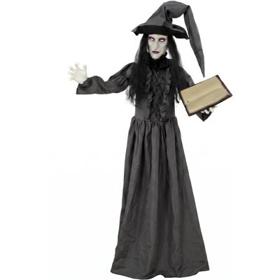 HOMCOM 180 cm Halloween Animierte Hexe Dekoration Lebensgroß mit leuchtenden Augen, Gruseliger Sound, Berührungsaktivierung Halloween Dekoration für Outdoor, Rasen, Party-Requisiten, Hof Aosom HOMCOM 180 cm Halloween Animierte Hexe Dekoration Lebensgroß mit leuchtenden Augen, Gruseliger Sound, Berührungsaktivierung Halloween Dekoration für Outdoor, Rasen, Party-Requisiten, Hof Aosom