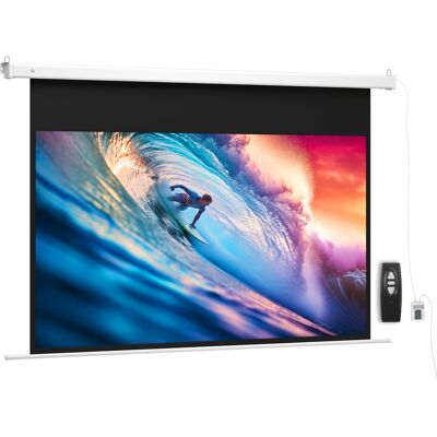 HOMCOM Beamer Leinwand 293 x 193 cm 120 Zoll 16:9 HD 4K Projektionsleinwand Elektrisch mit Fernbedienung, Rollo-Leinwand für Wand- und Deckenmontage, für Heimkino, Büro Aosom HOMCOM Beamer Leinwand 293 x 193 cm 120 Zoll 16:9 HD 4K Projektionsleinwand Elektrisch mit Fernbedienung, Rollo-Leinwand für Wand- und Deckenmontage, für Heimkino, Büro Aosom