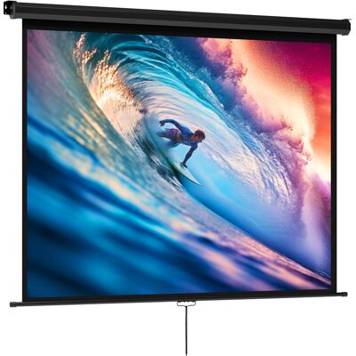 HOMCOM Beamer Leinwand 171 x 128 cm 84 Zoll 4:3 HD 4K Projektionsleinwand Rollo-Leinwand für Heimkino Büro-Präsentationen Aosom HOMCOM Beamer Leinwand 171 x 128 cm 84 Zoll 4:3 HD 4K Projektionsleinwand Rollo-Leinwand für Heimkino Büro-Präsentationen Aosom