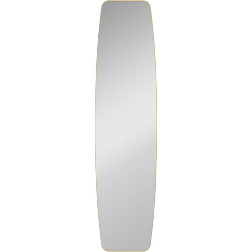 HOMCOM Wandspiegel 160 x 40 cm Fenster Spiegel mit Metallrahmen Dekorativer Hängespiegel Flurspiegel für Schlafzimmer Wohnzimmmer, Gold Aosom