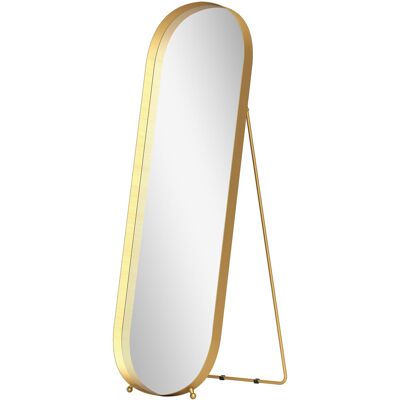 HOMCOM Ganzkörperspiegel 160 x 50 cm Gewölbter Standspiegel mit Metallrahmen und Bruchsichere Glas, Wandspiegel zum Stehen, Anlehnen, Spiegel für Wohnzimmer, Schlafzimmer, Flur, Gold Aosom HOMCOM Ganzkörperspiegel 160 x 50 cm Gewölbter Standspiegel mit Metallrahmen und Bruchsichere Glas, Wandspiegel zum Stehen, Anlehnen, Spiegel für Wohnzimmer, Schlafzimmer, Flur, Gold Aosom
