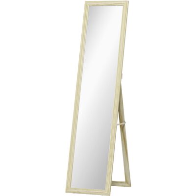 HOMCOM Stand- und Wandspiegel rechteckig Ganzkörperspiegel Ankleide Schlafzimmer Wohnzimmer Maße 37L x 37l x 154H cm Naturholz Aosom HOMCOM Stand- und Wandspiegel rechteckig Ganzkörperspiegel Ankleide Schlafzimmer Wohnzimmer Maße 37L x 37l x 154H cm Naturholz Aosom