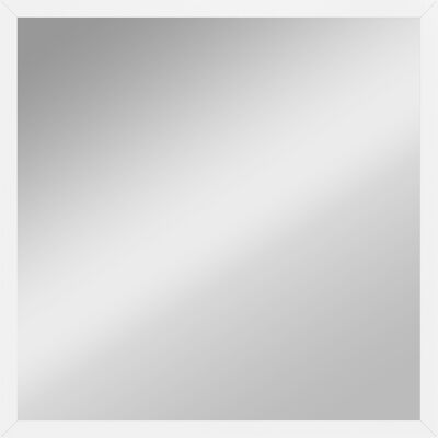 HOMCOM Wandspiegel quadratisch 50 x 50 cm, weißer Holzrahmen, ideal für Badezimmer, Wohnzimmer oder Schlafzimmer Aosom HOMCOM Wandspiegel quadratisch 50 x 50 cm, weißer Holzrahmen, ideal für Badezimmer, Wohnzimmer oder Schlafzimmer Aosom