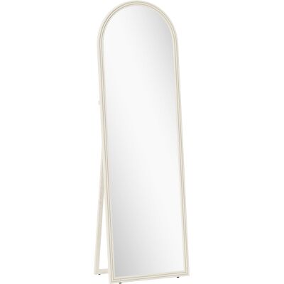 HOMCOM Bogen Ganzkörperspiegel 160 x 50 cm Standspiegel mit Steinoptik, Wandspiegel zum Stehen, Anlehnen, Spiegel für Wohnzimmer, Schlafzimmer, Flur, Weiß Aosom HOMCOM Bogen Ganzkörperspiegel 160 x 50 cm Standspiegel mit Steinoptik, Wandspiegel zum Stehen, Anlehnen, Spiegel für Wohnzimmer, Schlafzimmer, Flur, Weiß Aosom