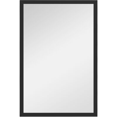 HOMCOM Wandspiegel 40 x 60 cm Rechteckig Spiegel Dekorativer Hängespiegel Badezimmerspiegel für Schlafzimmer Badezimmer Wohnzimmer Flur Schwarz Aosom HOMCOM Wandspiegel 40 x 60 cm Rechteckig Spiegel Dekorativer Hängespiegel Badezimmerspiegel für Schlafzimmer Badezimmer Wohnzimmer Flur Schwarz Aosom
