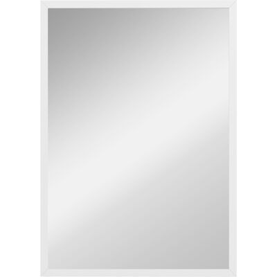 HOMCOM Wandspiegel 50 x 70 cm Rechteckig Spiegel Dekorativer Hängespiegel Badezimmerspiegel für Schlafzimmer Badezimmer Wohnzimmer Flur Weiß Aosom HOMCOM Wandspiegel 50 x 70 cm Rechteckig Spiegel Dekorativer Hängespiegel Badezimmerspiegel für Schlafzimmer Badezimmer Wohnzimmer Flur Weiß Aosom
