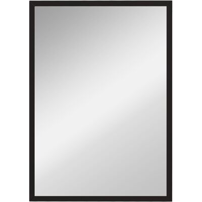 HOMCOM Wandspiegel 50 x 70 cm Rechteckig Spiegel Dekorativer Hängespiegel Badezimmerspiegel für Schlafzimmer Badezimmer Wohnzimmer Flur Schwarz Aosom HOMCOM Wandspiegel 50 x 70 cm Rechteckig Spiegel Dekorativer Hängespiegel Badezimmerspiegel für Schlafzimmer Badezimmer Wohnzimmer Flur Schwarz Aosom