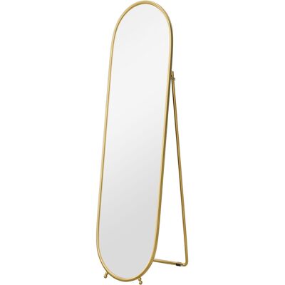 HOMCOM - Ganzkörperspiegel 160x40 - Oval - Gold - Ganzkörperspiegel HOMCOM - Ganzkörperspiegel 160x40 - Oval - Gold - Ganzkörperspiegel