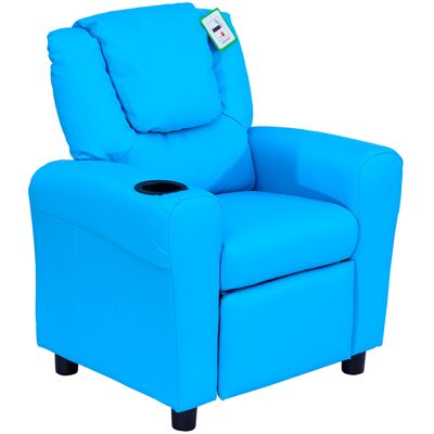 HOMCOM Kinder-Sessel mit Liegefunktion - Blau - Kindersofa HOMCOM Kinder-Sessel mit Liegefunktion - Blau - Kindersofa